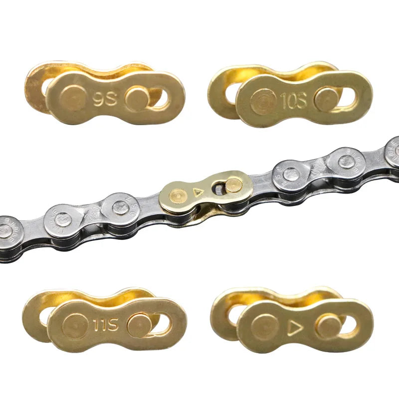 5 Pairs Bicycle Chain Quick Link Connectors – Magic Master Links for 6-12 Speed Mountain Bike Cycling