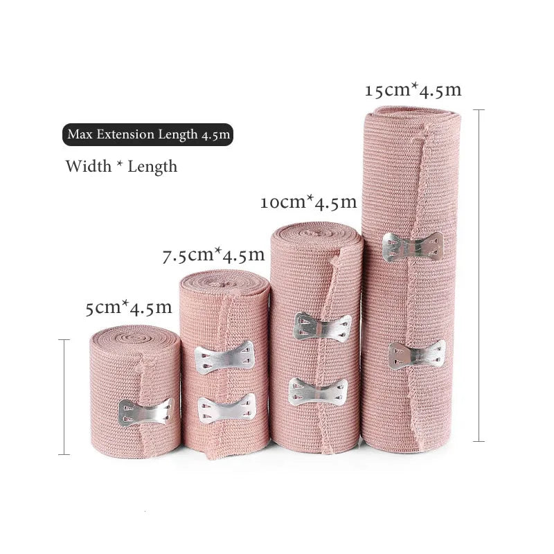 Elastic First Aid Bandage - Stretch Wound Dressing Wrap for Outdoor Sports and Sprain Support