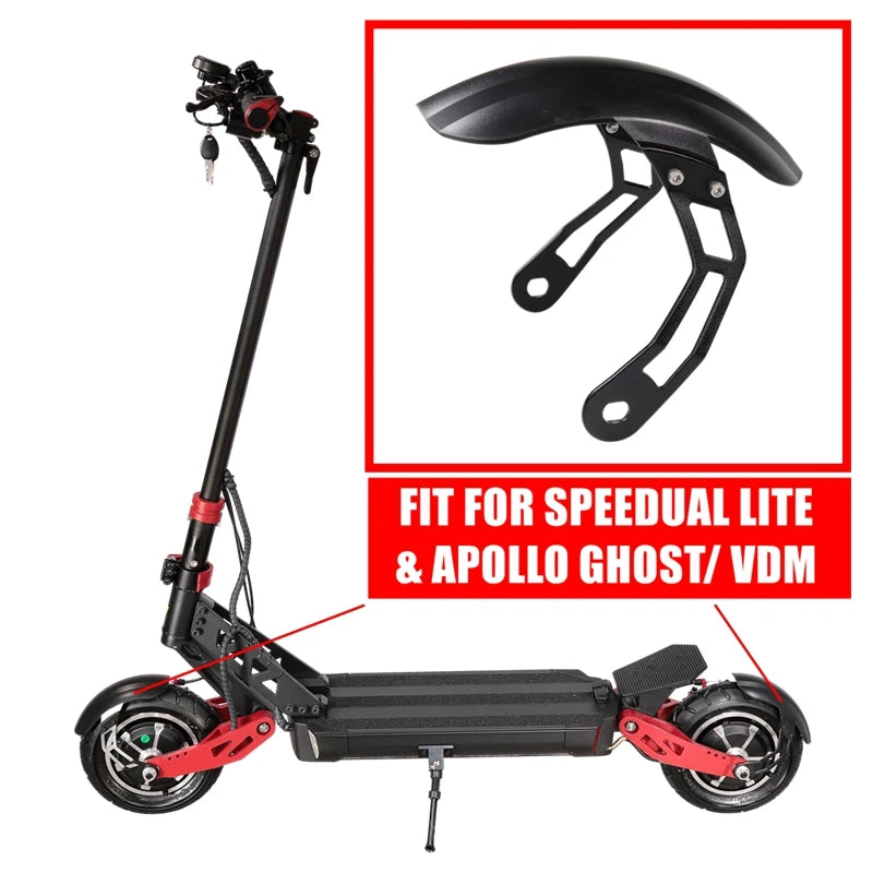 Universal Electric Scooter Front & Rear Fenders - 10-Inch Mudguards for SPEEDUAL LITE, APOLLO GHOST, VDM & Kaabo Mantis