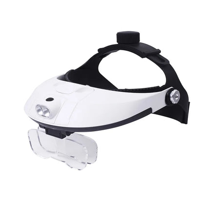 Lamp Head Magnifier with 5 Lenses — High-Definition Optical Loupe for Reading & Maintenance (1.0X–3.5X)