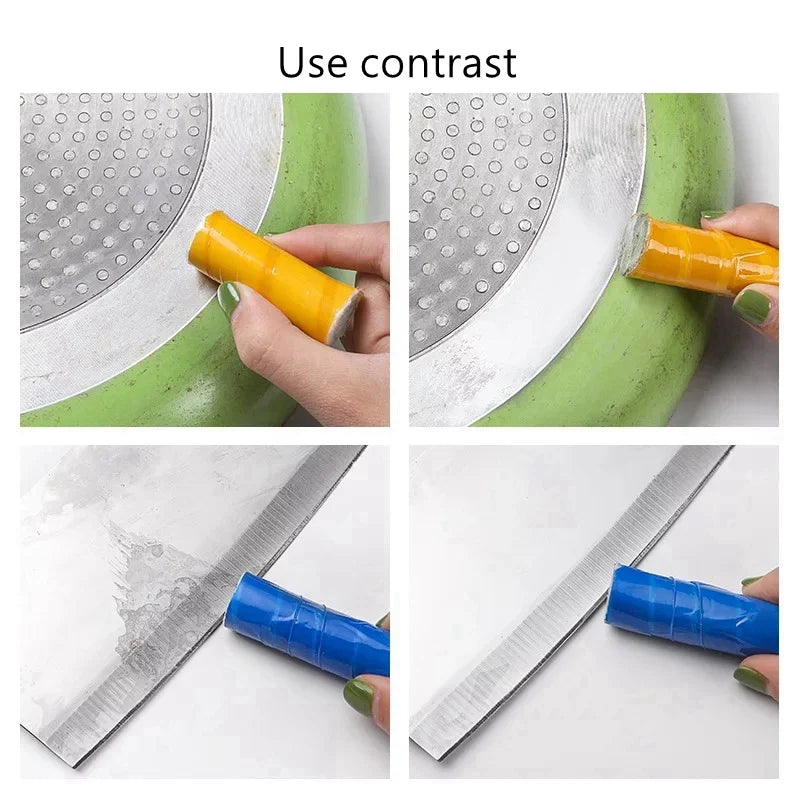 Magic Stainless Steel Cleaning Brush - Metal Rust Remover Stick, Ideal for Cooktops, Pots, Kitchen Eraser Cleaning Tool