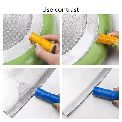 Magic Stainless Steel Cleaning Brush - Metal Rust Remover Stick, Ideal for Cooktops, Pots, Kitchen Eraser Cleaning Tool