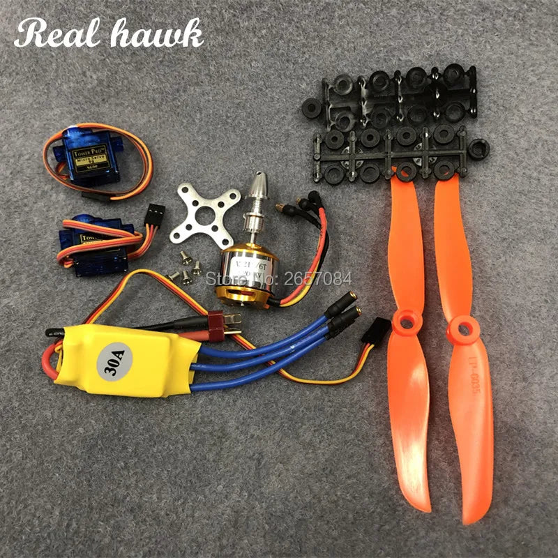 2212 A2212 1000KV Brushless Motor Kit – 30A ESC, Motor Mount, 1060 Propeller & SG90 9G Micro Servo for RC Plane & Helicopter
