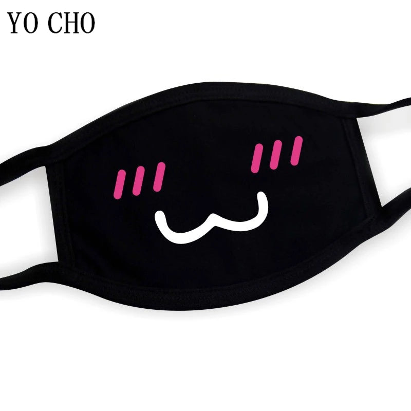YO CHO Unisex Cotton Dust Mouth Mask – Anime Cartoon Respirator, Warm Mouth Muffle, Perfect Birthday Party Gift