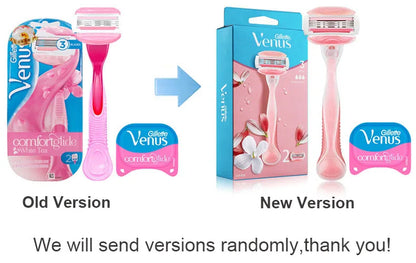 Gillette Venus Safety Razor for Women - 3/5 Blade Shaver for Face, Arms, Legs, and Hair Removal