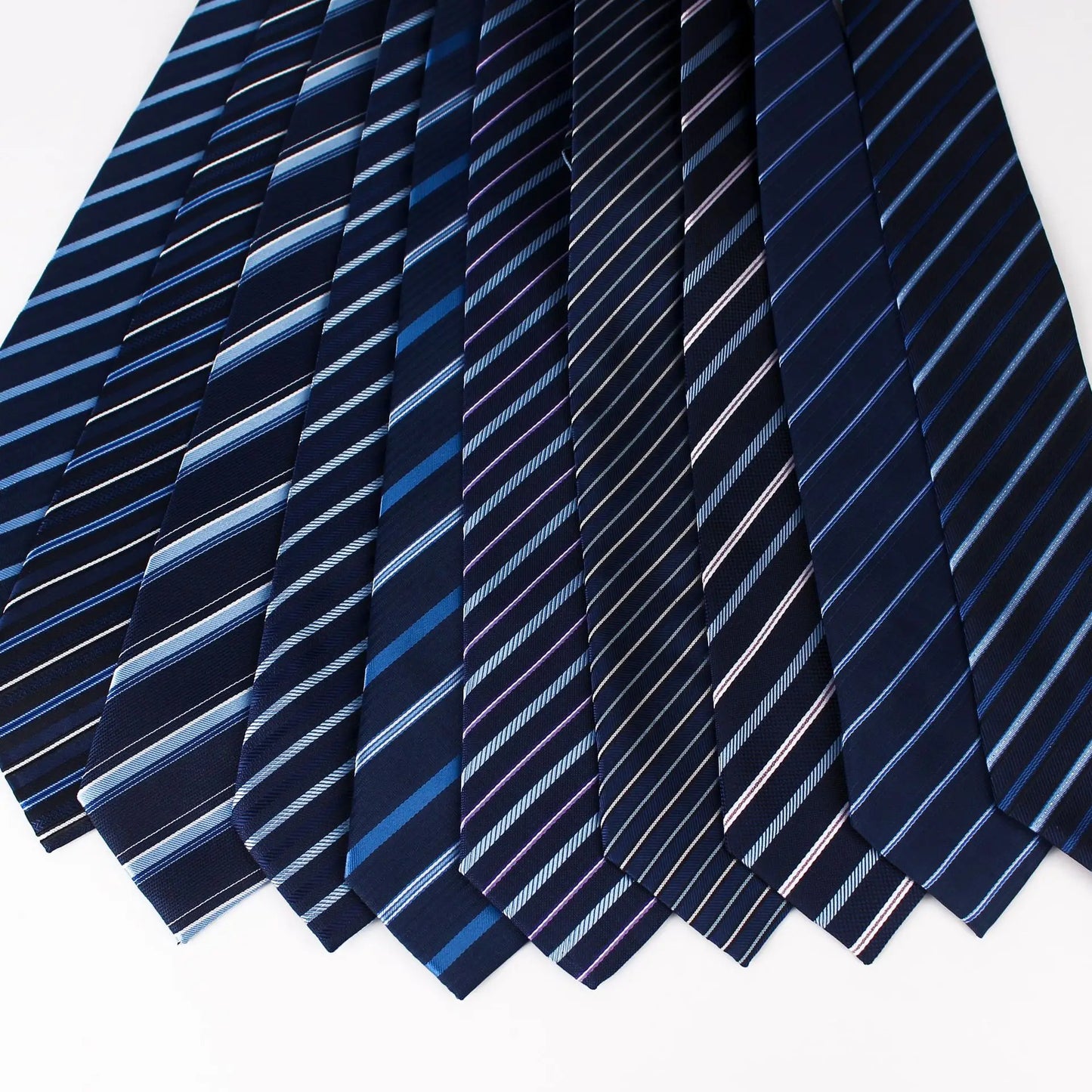Classic Men's Necktie in Blue, Black, and Red - 8cm Striped and Plaid Ties for Business, Formal and Wedding Attire
