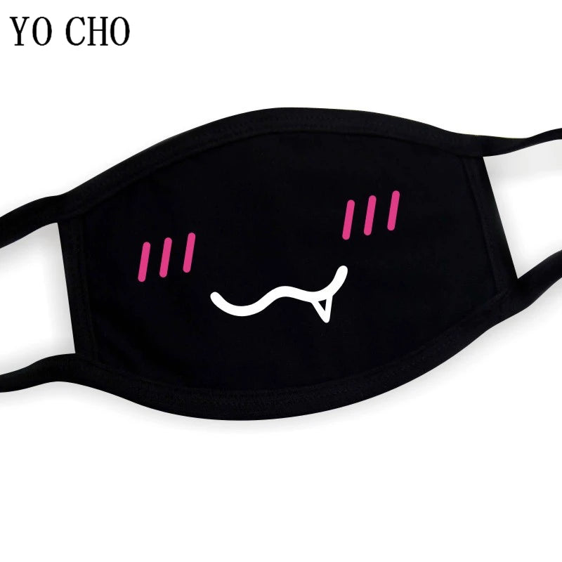 YO CHO Unisex Cotton Dust Mouth Mask – Anime Cartoon Respirator, Warm Mouth Muffle, Perfect Birthday Party Gift