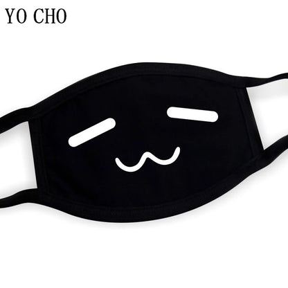 YO CHO Unisex Cotton Dust Mouth Mask – Anime Cartoon Respirator, Warm Mouth Muffle, Perfect Birthday Party Gift