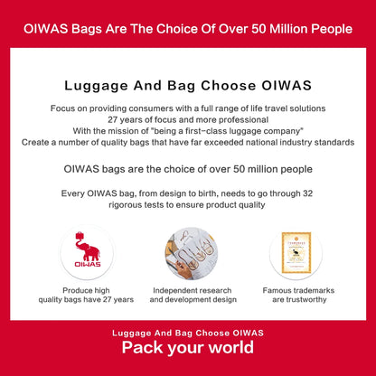OIWAS 14" Laptop Backpack – 29L Waterproof Nylon School, Travel & Casual Bag for Teenagers & Men