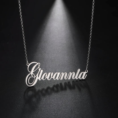 Sipuris Custom Name Necklace - Personalized Gold Stainless Steel Choker Jewelry Gift for Women & Men Wedding Style