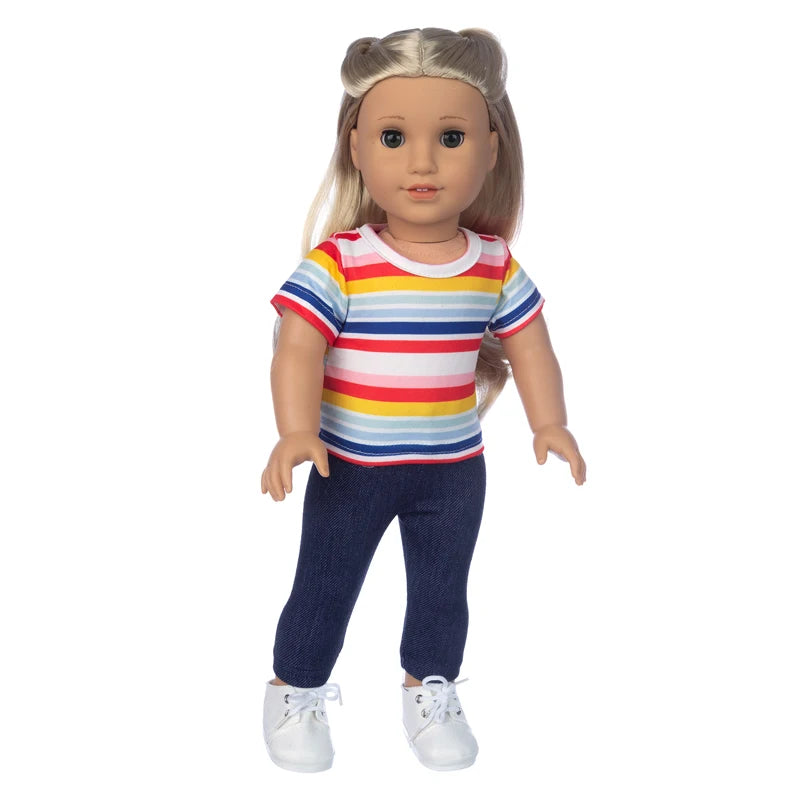 18-Inch Girl Doll Winter Coat — 43cm Baby Doll Jacket Outfit for Dressing