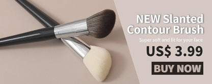 OVW Goat Hair Powder Makeup Brush – Portable Travel Blending Cosmetic Tool