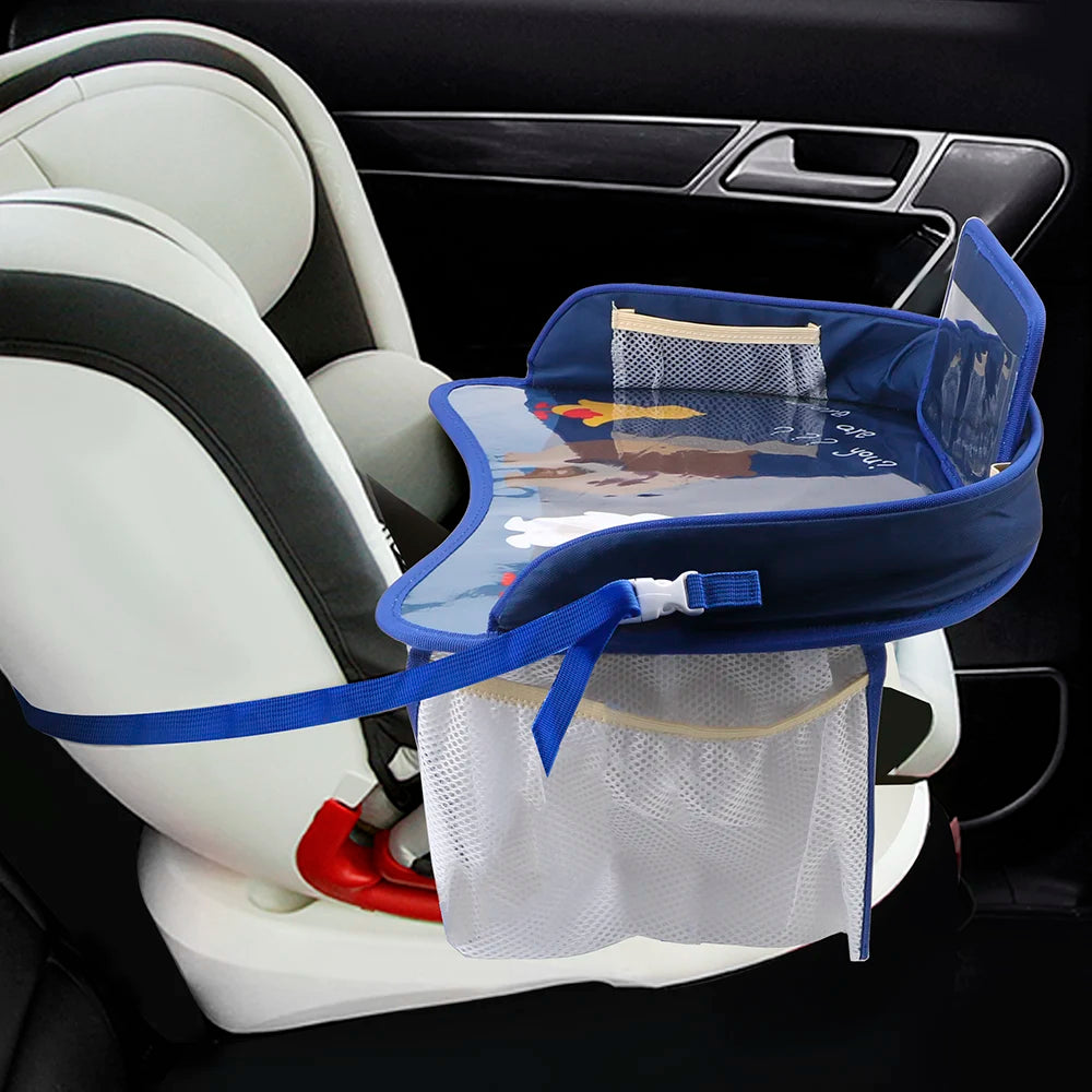 Cartoon Car Tray Table for Children - Mini Oxford Cloth Waterproof Safety Seat Fence, Universal SUV MPV Auto Accessory