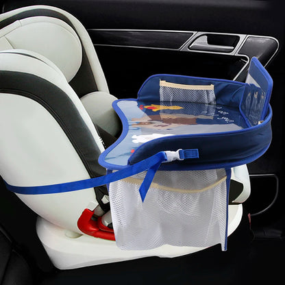 Cartoon Car Tray Table for Children - Mini Oxford Cloth Waterproof Safety Seat Fence, Universal SUV MPV Auto Accessory