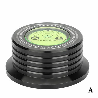 60Hz LP Record Stabilizer — Universal Aluminum Turntable Clamp with Level Alloy Weight