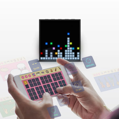 Divoom Timebox Evo Bluetooth Speakers – Wireless with Clock, Alarm, Programmable LED Display for Pixel Art Creation, Unique Gift