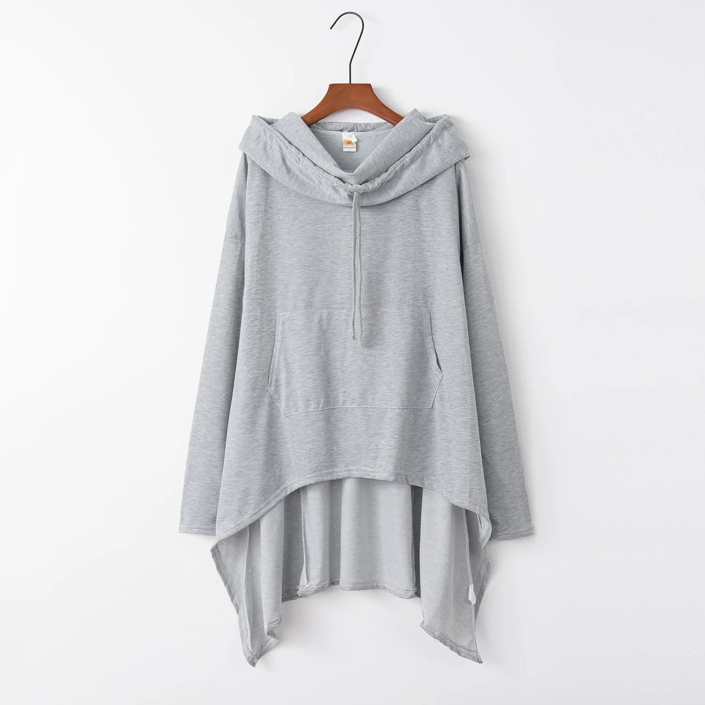Fashion Trends European-Style Long Hoodie – New Solid Color Casual Pullover