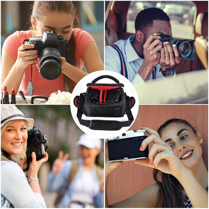 FOSOTO Waterproof DSLR Camera Shoulder Bag – Professional Case for Canon, Nikon, Sony, Video & Lens Storage