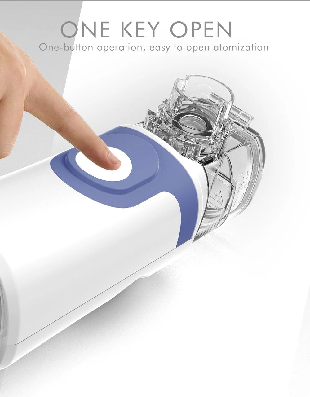 KIUZOU Portable Handheld Medical Nebulizer – Silent Mini Steam Inhaler for Adults & Kids, Asthma & Nasal Humidifier