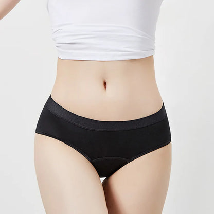 3-Pack Women’s Menstrual Briefs – Bamboo Cotton 4-Layer Absorbent Leakproof Period Underwear