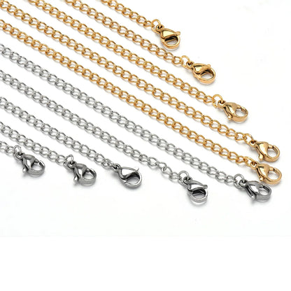 5PCS Stainless Steel Necklace & Bracelet Extender Chains – Lobster Clasp Extension Chains for Jewelry Making & Anklets