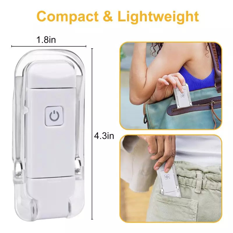 LED USB Rechargeable Book Light - Portable Clip Desk Light for Reading, Eye Protection Night Lamp, Bookmark Read Light