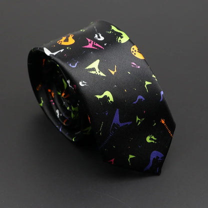 Musical Notes Slim Necktie - Silky Piano & Guitar Print Tie for Men & Women, Elegant Fashion Gift