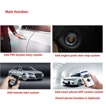 Toyota Camry 2019–2023 Keyless Start Stop System – PKE Remote Engine Start Kit with Smartphone App Control Plug & Play CAN Bus Smart Upgrade