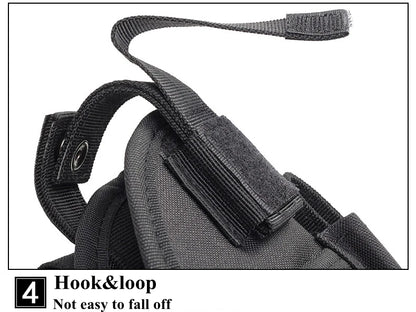 Universal Drop Leg Gun Holster - Right-Handed Tactical Thigh Pistol Bag & Pouch for All Handguns