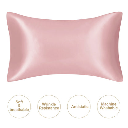 JuwenSilk Mulberry Silk Pillowcase – Silky Satin Natural Silk Pillowcase for Standard & Queen Size Beds