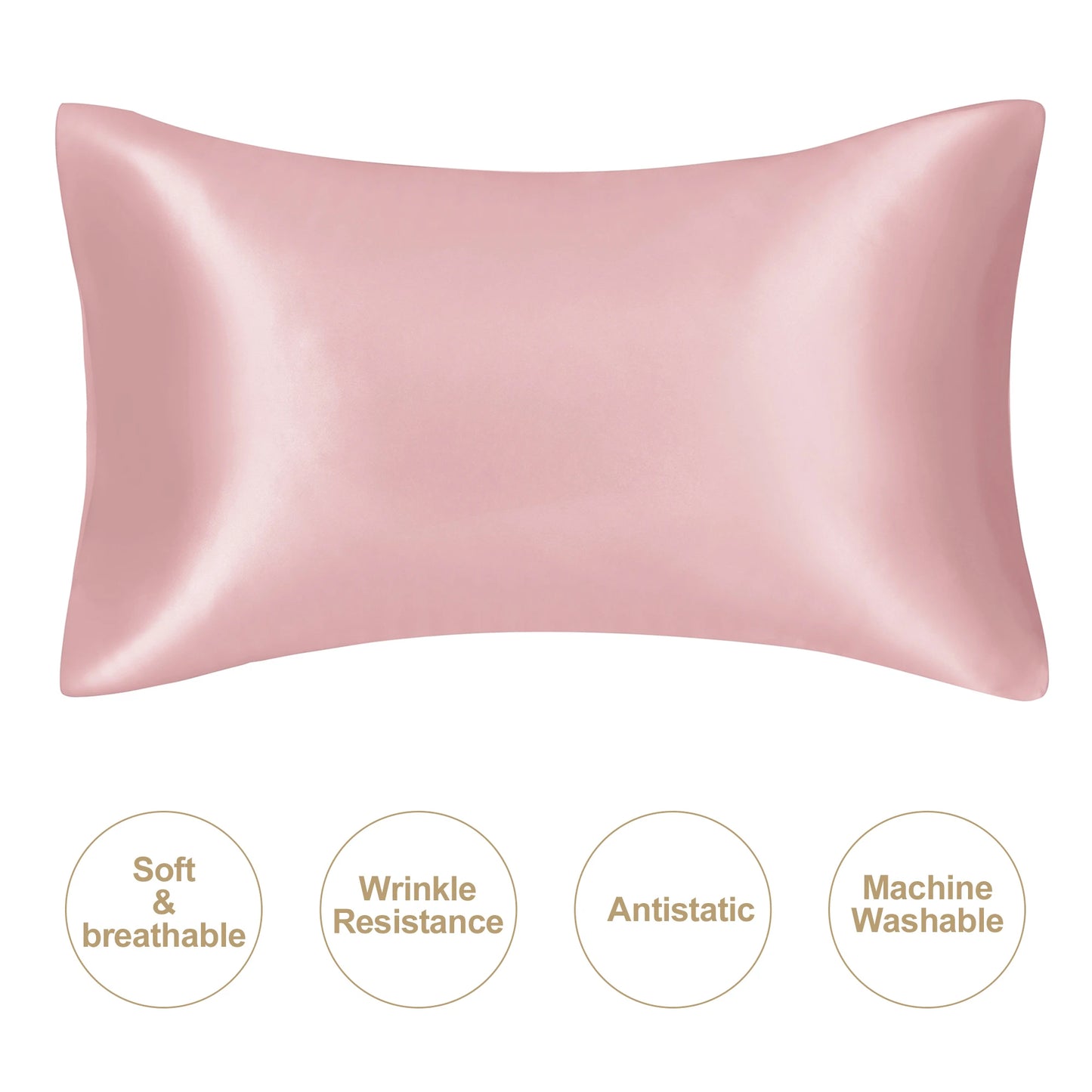 JuwenSilk Mulberry Silk Pillowcase – Soft Satin Silk Pillow Cover for Standard & Queen Size Bedding, Skin & Hair Care Luxury Sleep