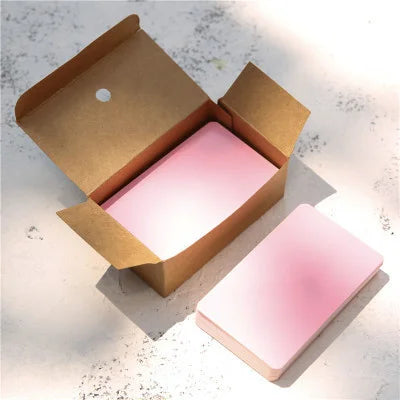 100pcs Kraft Paper Cards – Blank Color Business Cards, Message & Thank You Cards, Writing Labels, Bookmarks & Learning Cards