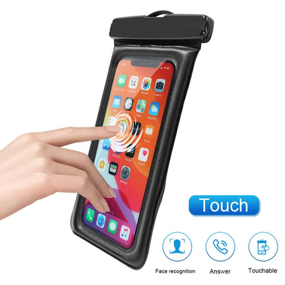 Floating Airbag Waterproof Swim Bag Phone Case - Compatible with iPhone 11/12/13/14 Pro Max, Samsung S23/S22, Xiaomi 13, Huawei P30/20 Lite