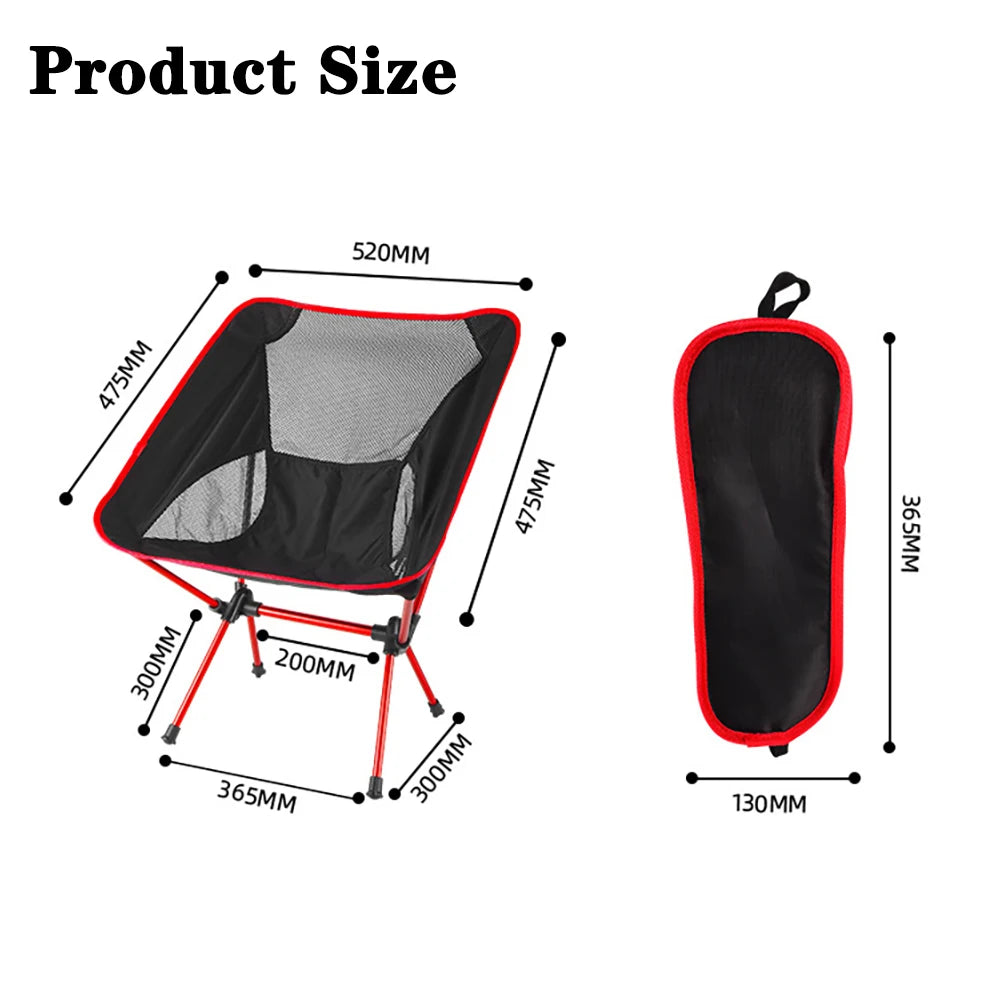 Detachable Portable Folding Moon Chair – Ultralight Outdoor Camping, Beach, Fishing, Hiking Picnic Seat