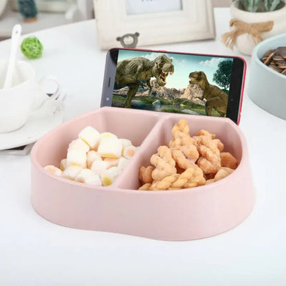 Creative Shape Lazy Snack Bowl - Plastic Double Layers Snack Storage Box, Lazy Fruit Plate, Multi-Purpose Food Bowl