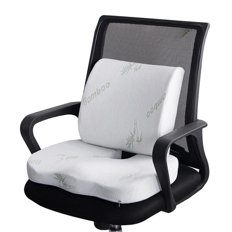 Orthopedic Memory Foam Seat Cushion – Hemorrhoid Relief, Car & Office Chair Lumbar Support, Breathable Pain Relief Pillow
