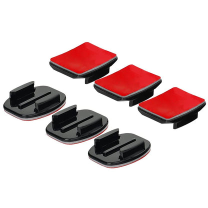 Flat & Curved Adhesive Mount Set for GoPro Hero 11/10/9/8 – Xiaomi Yi 4K, SJCAM Action Camera Mounting Stickers Accessories