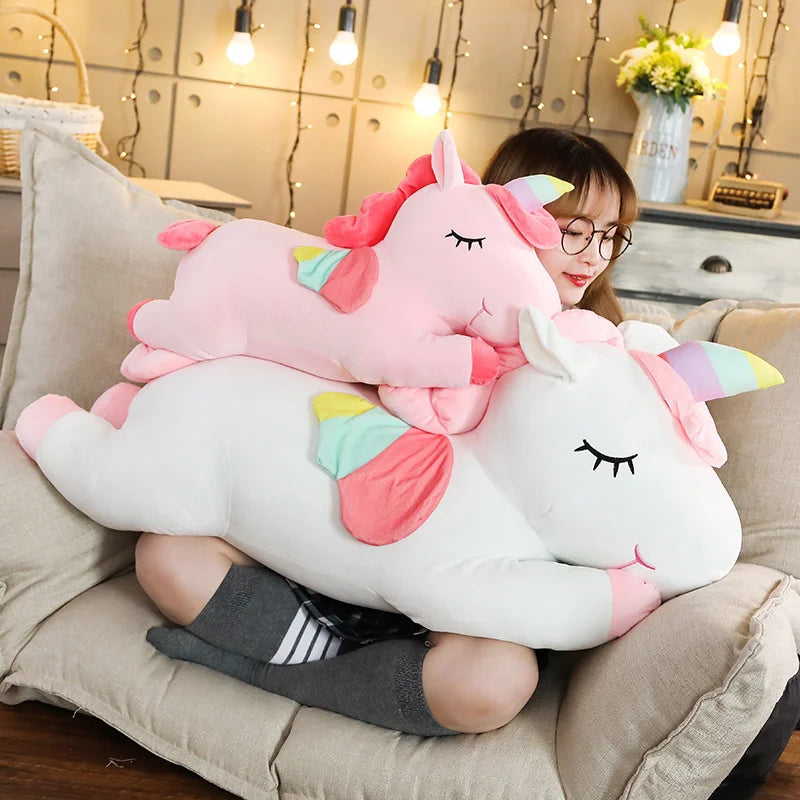 25cm Kawaii Giant Unicorn Plush Toy – Soft Stuffed Animal Horse Doll, Perfect Pillow & Birthday Gift for Girls