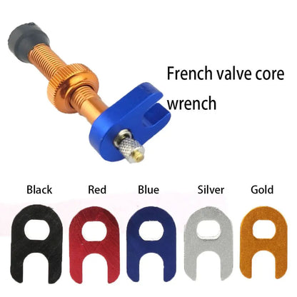 Aluminum Alloy Valve Core Tool - Portable Bicycle Repair Wrench for Valve Removal & Installation