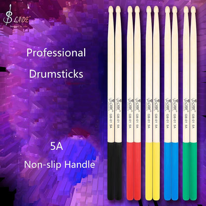 SLADE 5A Maple Drumsticks – Professional Wooden Percussion Mallets, 5 Colors