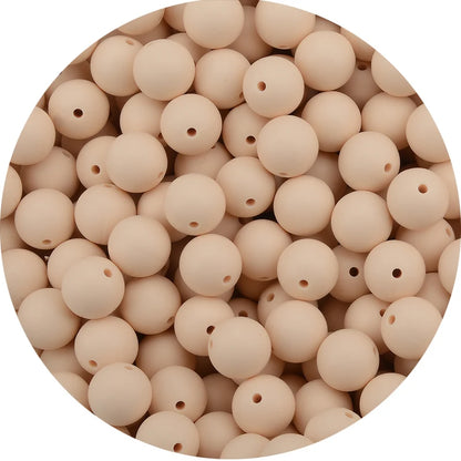 LOFCA Silicone Teething Beads - 20pcs 15mm Round Baby Chew Beads for DIY Teether Toys Infant Accessories