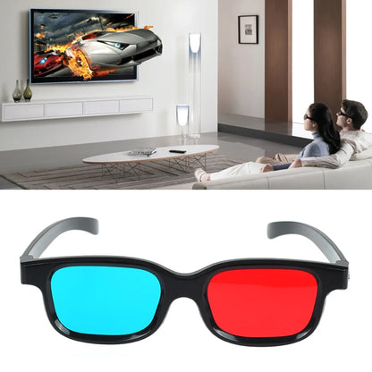 Black Frame Red Blue 3D Glasses – Immersive Anaglyph 3D for Home Theater, Movies, Games, DVD & Video Gifts