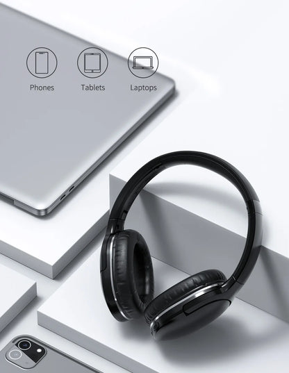 Baseus D02 Pro Wireless Headphones - Bluetooth 5.3, Foldable Sport Headset, Over-Ear Gaming Bluetooth Earbuds