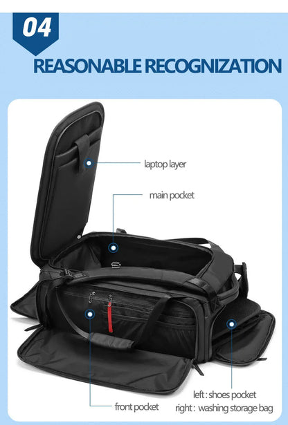 Men’s Sport Gym Bag – Multi-Functional Travel, Fitness & Outdoor Duffle with Dry/Wet Compartments