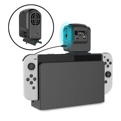 Nintendo Switch OLED External Cooling Fan – USB Powered Turbo Cooler Heat Sink Console Accessory