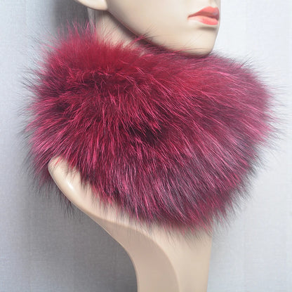2025 Real Fox Fur Scarf and Headband – Luxury Winter Neck Warmer for Women, 100% Natural Fur, Elastic Ring Muffler