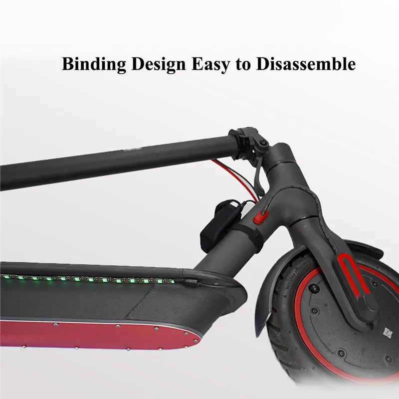RGB LED Strip Light Bar for Electric Scooters - Flashlight Model, Fits Xiaomi M365 Pro 1S and Ninebot Skateboards- Long Light Flash Model
