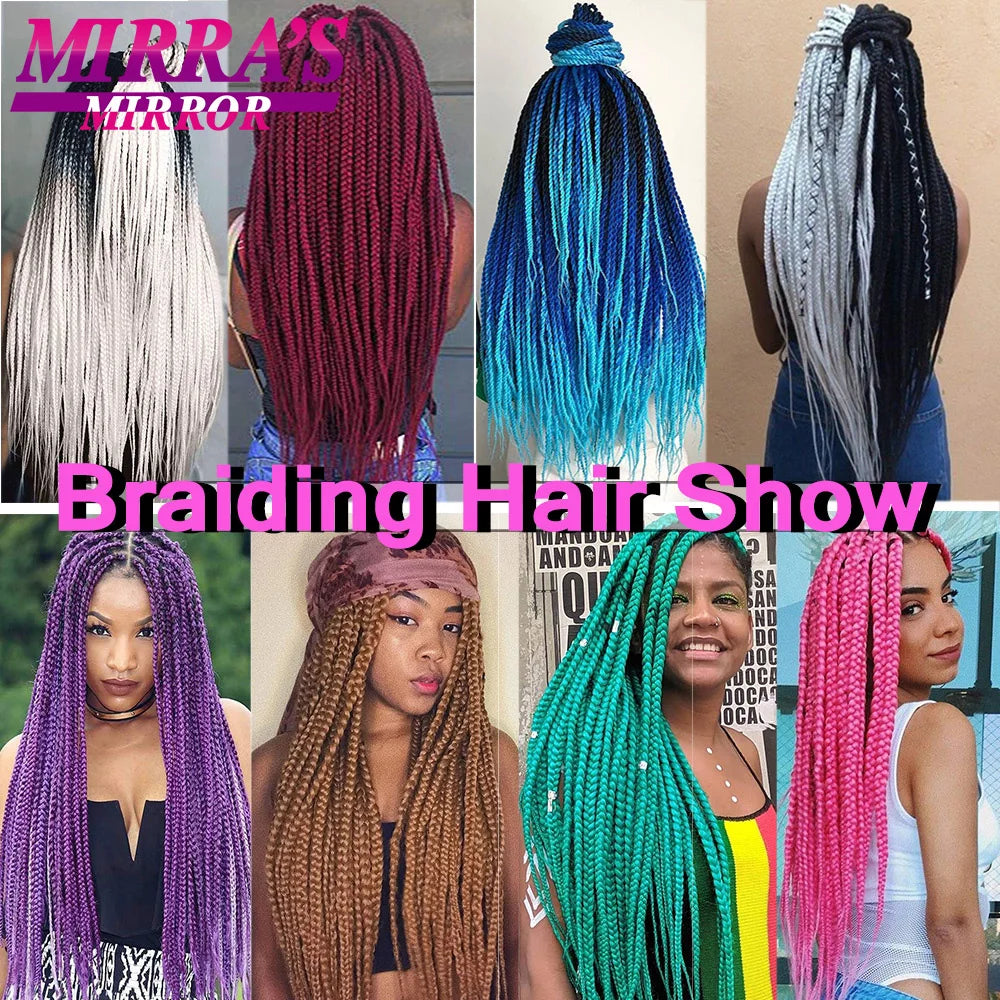26-Inch Pre-Stretched Braiding Hair Extensions – Synthetic Afro Crochet Braids for DIY, Jumbo Braid in Purple, Pink, Peach & Red