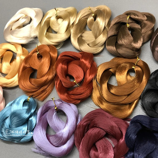 60cm Colorful Doll Wig - DIY Handmade Soft Hair Accessory for Obitsu & Azone Dolls