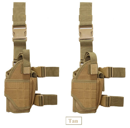 Universal Drop Leg Gun Holster - Right-Handed Tactical Thigh Pistol Bag & Pouch for All Handguns